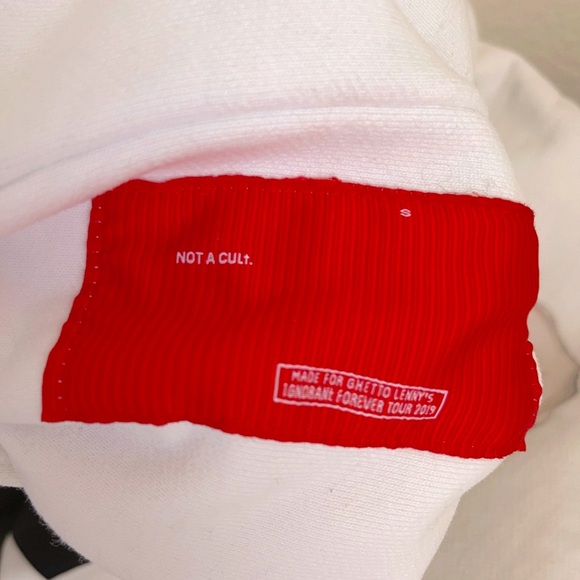 Official Saint Jhn Not A Cult Christian Sex Club Staff Sweatpants White - Picture 17 of 17